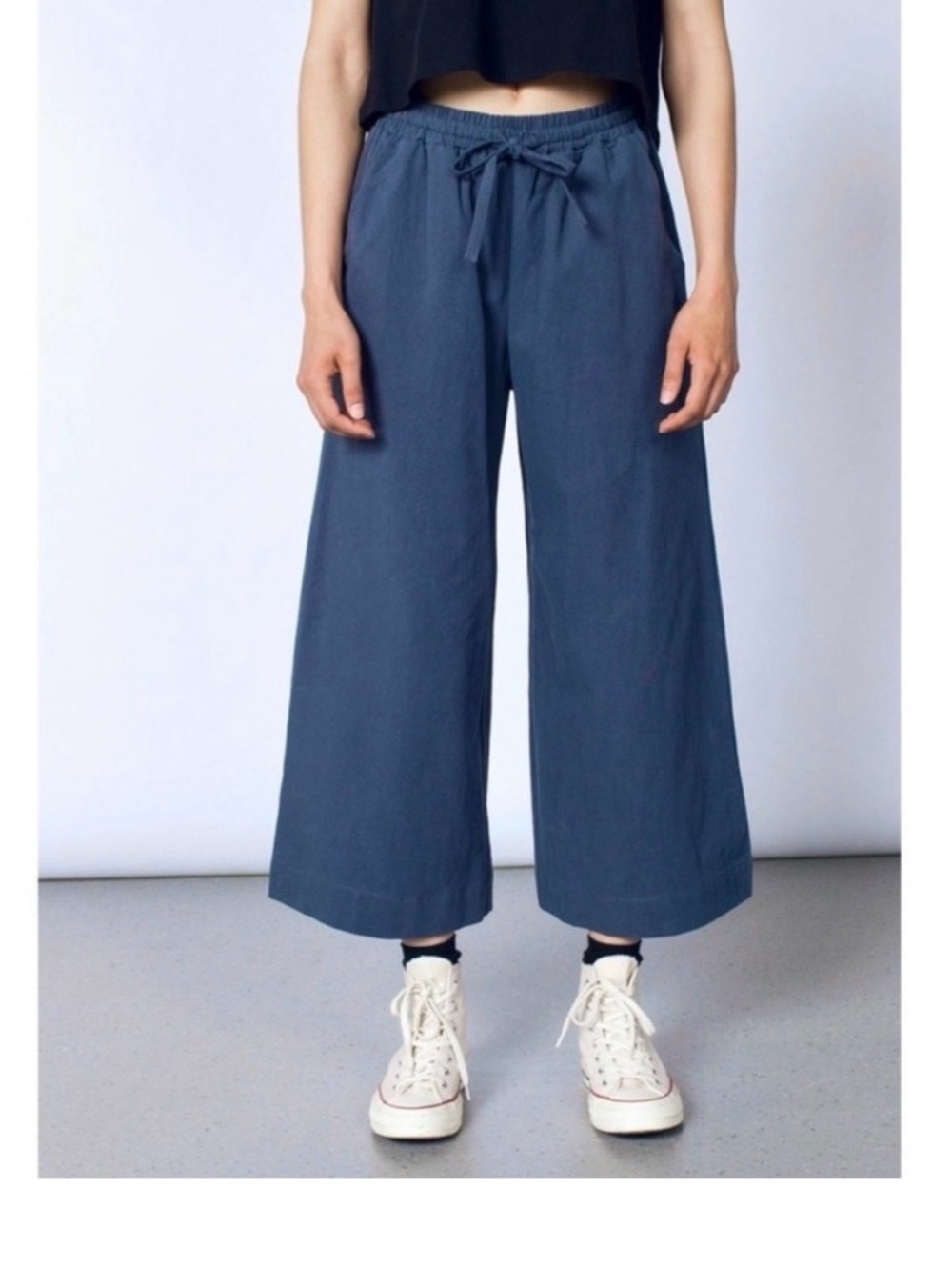 Wildfang Blue Wide Leg Pants